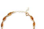 Dainty Amber and Gold Plated Silver Bracelet - Minimalistic Baltic Beauty | Elegant Handcrafted Jewelry - Image 4