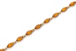 Dainty Amber and Gold Plated Silver Bracelet - Minimalistic Baltic Beauty | Elegant Handcrafted Jewelry - Image 5