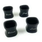 Elegant Christmas Napkin Rings Set of 4 | Handmade Matte Finish | Perfect for Holiday & Wedding Table Decor