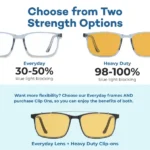 Harrison Blue Light Blocking Glasses - Everyday Lens, Crystal Frame - Reduce Digital Eye Strain & Improve Sleep - Image 4