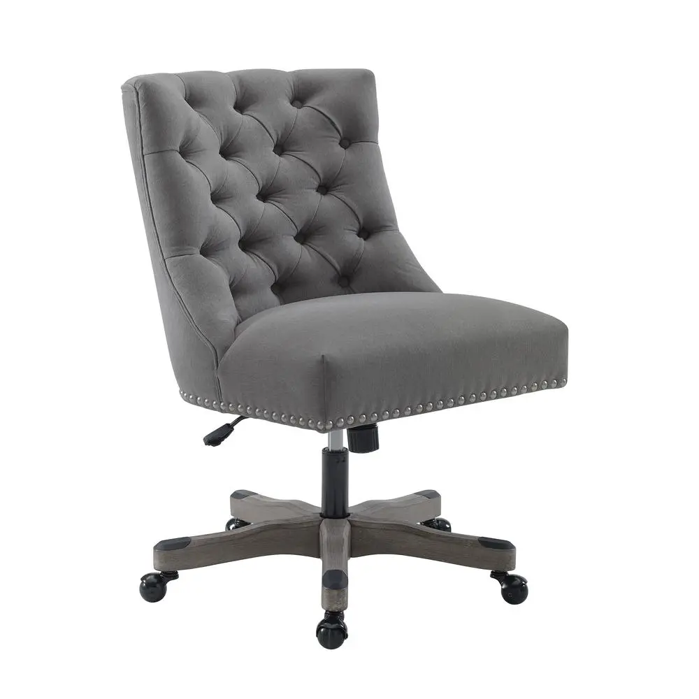 15501252_large.webp Della Office Chair, Light Gray - Stylish, Comfortable & Adjustable | Perfect Workspace Upgrade - Image 1