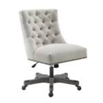 Della Office Chair, Light Gray - Stylish, Comfortable & Adjustable | Perfect Workspace Upgrade - Image 3