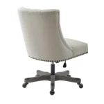 Della Office Chair, Light Gray - Stylish, Comfortable & Adjustable | Perfect Workspace Upgrade - Image 4