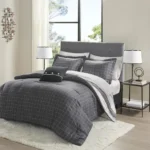 Madison Park Essentials Patrick Reversible 8 Piece Comforter Set - Hypoallergenic, Anti-Microbial, OEKO-TEX Certified