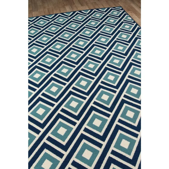 Baja Area Rug, Blue, 5'3" X 7'6" - Indoor/Outdoor All-Weather Rug | Elegant and Durable - Image 2