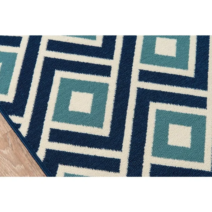 Baja Area Rug, Blue, 5'3" X 7'6" - Indoor/Outdoor All-Weather Rug | Elegant and Durable - Image 3