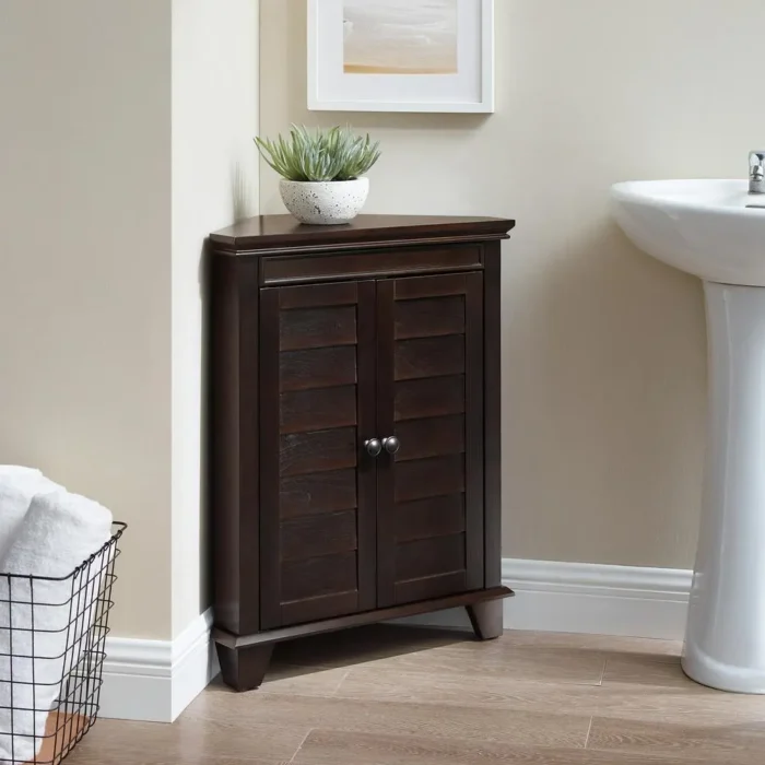 Lydia Corner Cabinet Espresso - Space-Saving and Functional Furniture for Your Home - Image 4
