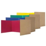 Privacy Shield Assorted Colors 24ct - 18H x 48W Lightweight Corrugated Tri-Fold Privacy Screens