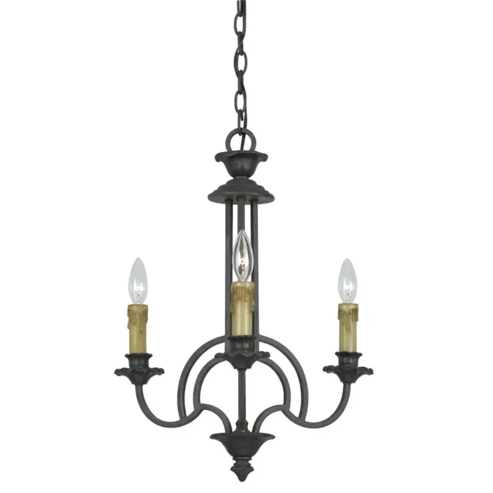 Elegant 21" Three Light Chandelier in English Bronze - Perfect for Dining Rooms & Living Spaces - Image 1