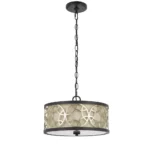 Elegant 60W x 2 Carmel 2 Light Metal Semi-Flush/Pendant Chandelier with Adjustable Height