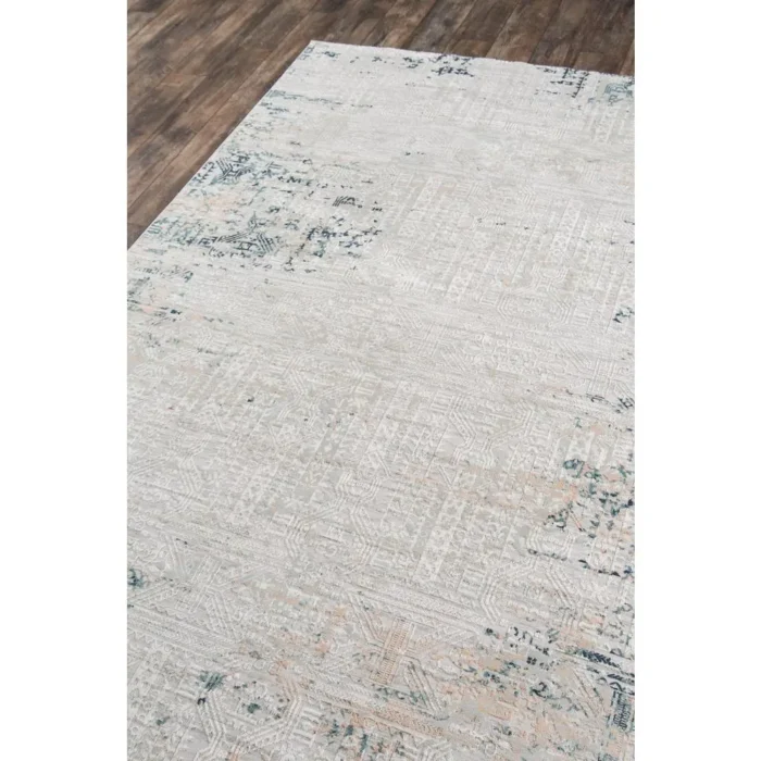 Elegant and Durable Traditional Rectangle Area Rug, Silver, 8'11" X 12'6" - Perfect for Any Room - Image 2