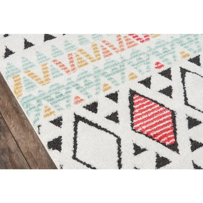 Contemporary Rectangle Area Rug, Multi, 9'10" X 12'10" - High-Quality Southwestern Style Rug - Image 3