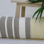 Decorative Long Grey Stripes Throw Pillow (14x36 Inches) - Modern & Elegant Home Decor