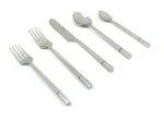 Modern Design 20-Piece Stainless Steel Silver Flatware Set - Elegant & Durable Cutlery