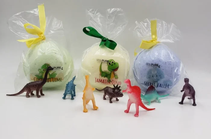 DINOSAUR (R.O.A.R!!) XXL Bath Bomb with Toys Inside - 8-9 oz | Colorful & Moisturizing | Tub-Safe | Perfect Gift for Kids - Image 7