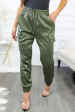 Dress Me Up Satin Cargo Jogger Pants - Elegant & Comfortable for Every Occasion - Image 9