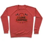 I LOVE CAMPING (POCKET CAMP PARODY) Crewneck Sweatshirt - Unisex French Terry, Comfortable & Durable - Image 4