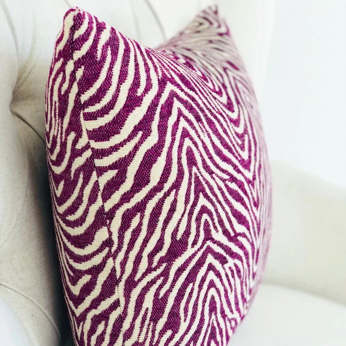 Oasis Waves Purple and Beige Luxury Throw Pillow - Perfect Blend of Style and Comfort - Image 7