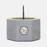 PURPOSE Incense Burner | Handcrafted 7-Sided Concrete Holder with Yellow Accents - Elegant & Durable