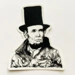 Mountain Portrait Sticker - Abraham Lincoln | Waterproof & Versatile