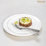 Elegant White Dinner Plate with Embossed Wide Rim | 10" Inch Fine Porcelain Plate by Wilmax Perfect for Special Occasions - Image 13