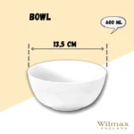 White Bowl 5.5" | 14 Cm 20 Fl Oz | 600 Ml - High-Quality Porcelain, Dishwasher & Microwave Safe - Image 5