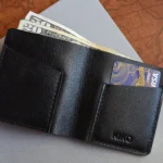 Ram Wallet - Premium Black Leather, Minimalistic, Compact & Stylish Card Holder with Bill Compartment