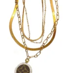 Elegant 4 Layer Chain Necklace with Clover Charm - Fashion Jewelry for Modern Women