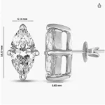 Brilliant Marquise 3mm 0.49 Carat Moissanite Sterling Silver Earrings for Women - Timeless Elegance & Modern Sophistication - Image 5
