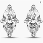 Brilliant Marquise 3mm 0.49 Carat Moissanite Sterling Silver Earrings for Women - Timeless Elegance & Modern Sophistication