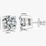 Brilliant Round-Cut 5mm 0.79 Carat Moissanite Sterling Silver Earrings for Women - Sparkling Elegance & Timeless Beauty