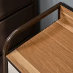 HOMCOM 5-Drawer Dresser - Modern Linen Fabric Chest with Steel Frame & Wooden Top for Bedroom, Hallway, and Entryway Storage - Image 8