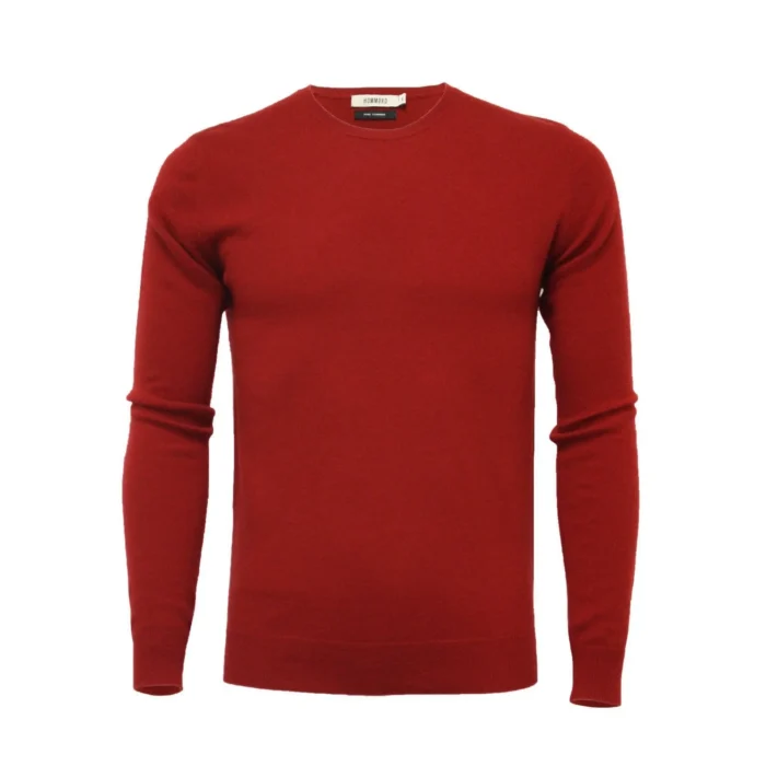 Bordeaux Cashmere Crew Neck Sweater - Luxurious Softness & Timeless Style - Perfect for Any Occasion - Image 1