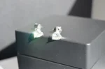 Elegant Trillion-Cut Moissanite Earrings in 14kt White Gold - 4.5mm, 0.54 Carats for Women | Timeless Beauty & Brilliance - Image 4