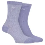 2 Pairs Ladies Supersoft Hiking Boot Socks - Luxurious Comfort for Outdoor Adventures