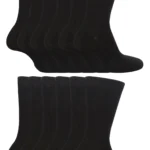 12 Pairs of Plain School Socks for Boys & Girls - Cotton Rich, Soft & Comfortable, Ideal for School Uniforms