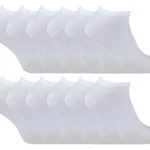 12 Pairs Kids Cotton Trainer Socks - Value Pack, Breathable and Comfortable - Great for All Activities