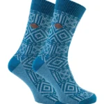 2 Pack Men's Aztec Pattern Dress Socks - Stylish, Comfortable & Cotton-Rich | Elevate Your Wardrobe