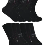 12 Pack Men's Bamboo Socks - Non-Elastic, Antibacterial, Breathable & Biodegradable - Perfect for Diabetes & Circulation