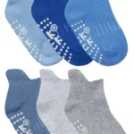 12 Pairs Baby Trainer Cotton Socks with Grips - Non-Slip, Comfortable & Machine Washable