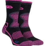 Ladies Durable Wool Hiking Socks - 2 Pairs, Ultra-Durable, Thermal Insulation, Arch Support