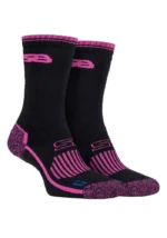 2 Pairs of Ladies Durable Cotton Hiking Socks with Arch Support & Reinforced Cushioned Heel for Outdoor Adventures