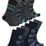 12 Pairs Mens Extra Wide Non Elastic Bamboo Socks - Ultimate Comfort & Moisture-Wicking