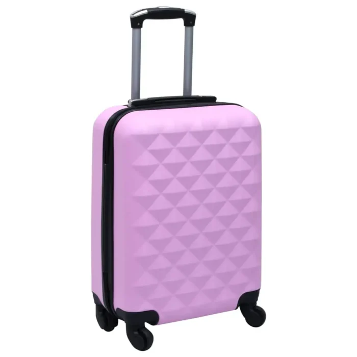 vidaXL Hardcase Trolley Set 2 pcs - Stylish Pink ABS Luggage for Travel - Image 7