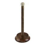 Elegant Country Cottage Kitchen Roll Holder - Rustic Wood & Ceramic, Durable & Stylish