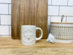 Elegant Cream Ceramic Embossed Bee Mug - Charming & Stylish | Shop Now - Image 3