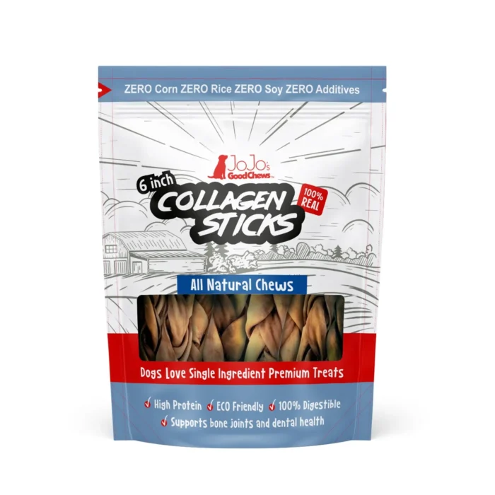 Braided Collagen Stick Dog Treats - Natural, Nutritious, and Eco-Friendly | All-Beef, Grain-Free, and Joint-Health Support - Image 1