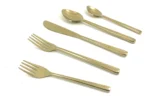 Vibhsa 20 Piece Gold Flatware Set - Service for 4 | Elegant & Shiny Luxurious Design - Image 2