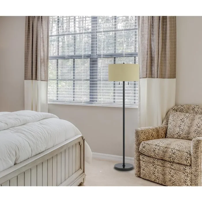 60W X 2 Calais Metal Floor Lamp - Modern & Elegant Lighting Solution - Image 2