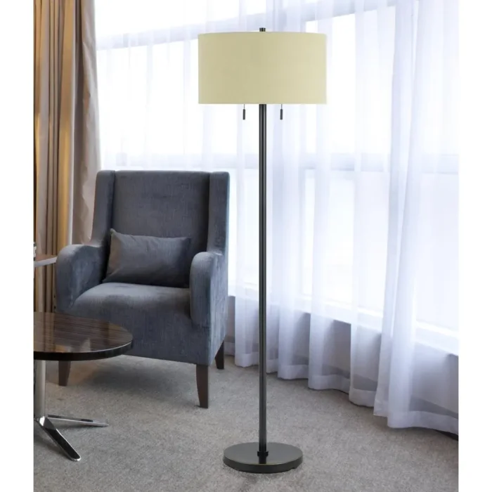 60W X 2 Calais Metal Floor Lamp - Modern & Elegant Lighting Solution - Image 4